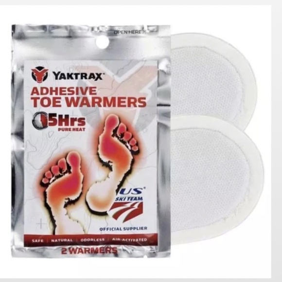 New Yaktrax Toe Warmers Unisex 10 Pairs Adhesive Air Activated Natural NWT - Picture 2 of 12